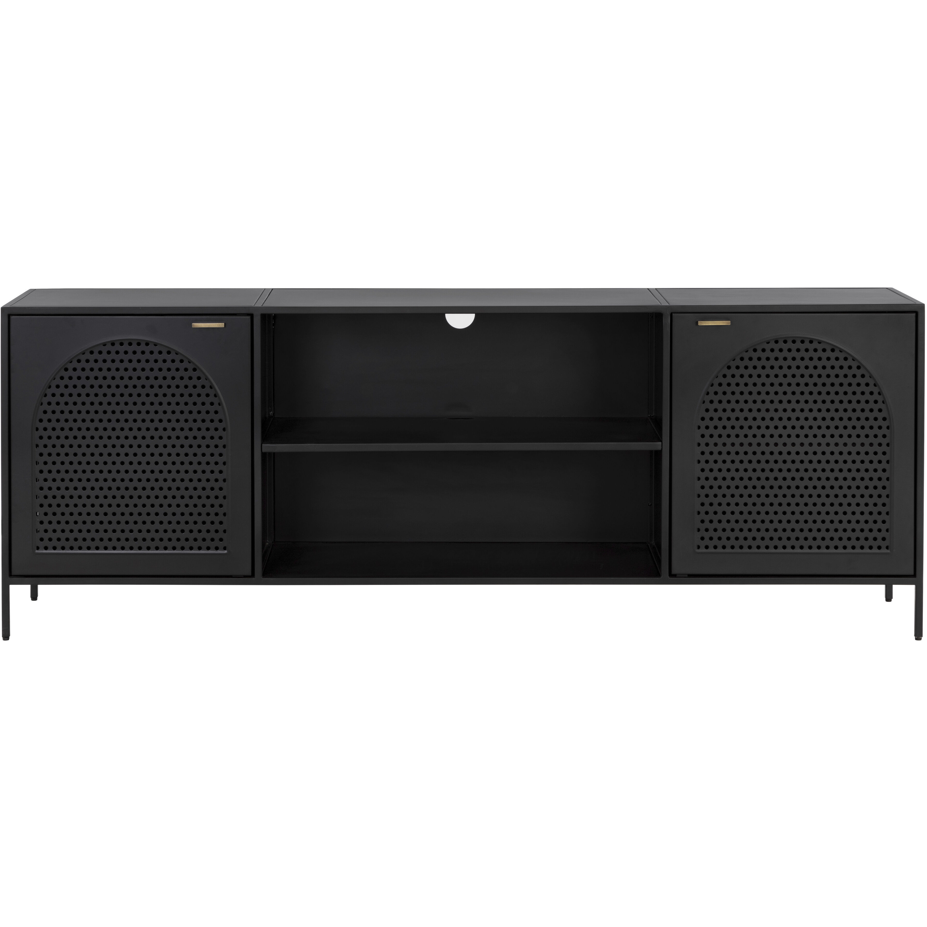 Aziza 72 inch Black Media Console & Cabinet